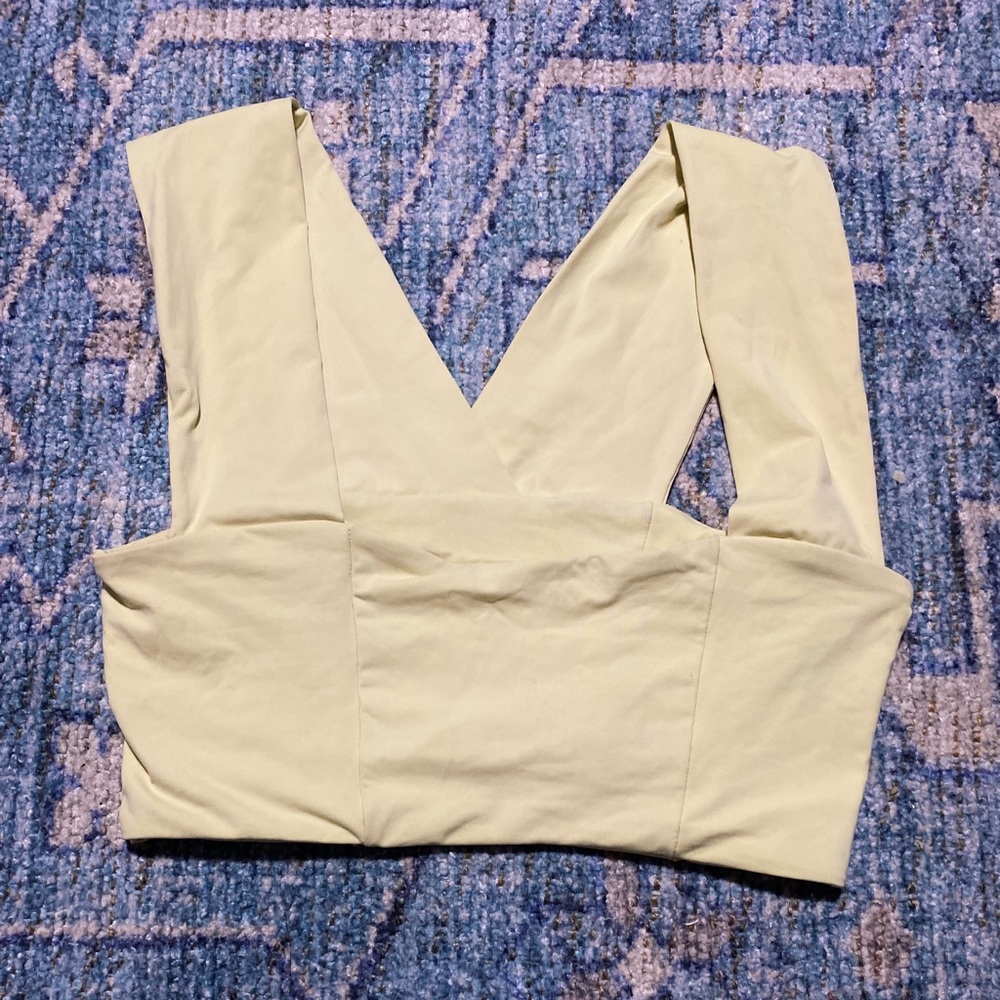 L Space parker top in yellow/lime